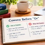 comma before or